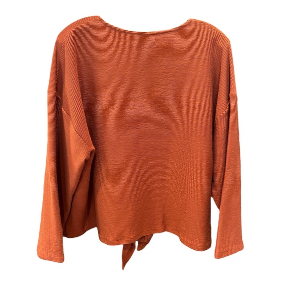EUC Texture & Thread Madewell Orange Rust V Neck Size 2X - Picture 2 of 6